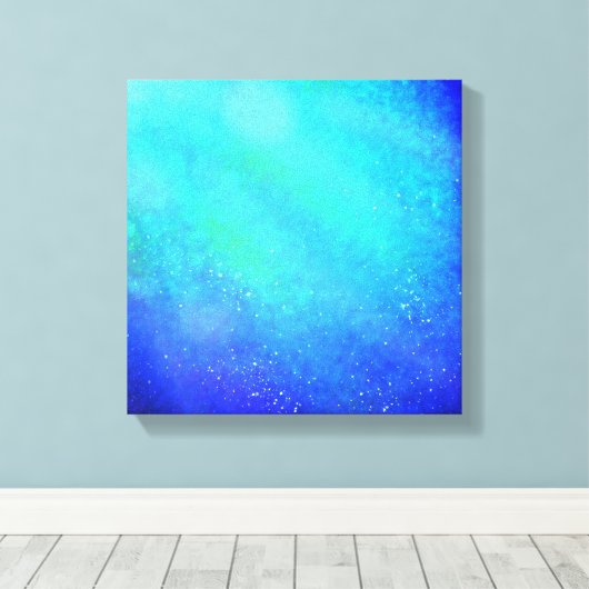 Blauwe Supernova – Levendig canvas Afdruk (Insitu (Houten vloer))