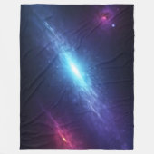 Blauwe Supernova Nevel Kosmische Diepe Ruimte Fleece Deken (Voorkant)