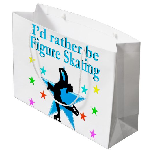 BLAUWE SUPERSTER FIGUUR SCHAATSER LARGE CADEAUTASJE (Achterkant Gekanteld)