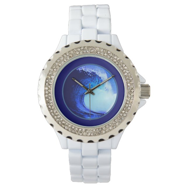 blauwe surf watergolfbuis horloge (Voorkant)