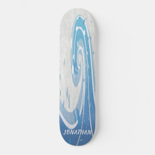 BLAUWE SURVEN GOLVEN PERSOONLIJK SKATEBOARD