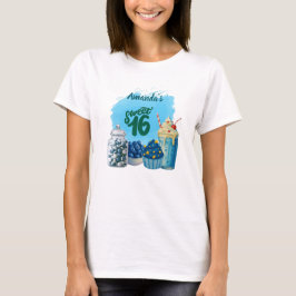 Blauwe Sweet Sixteen T-shirt