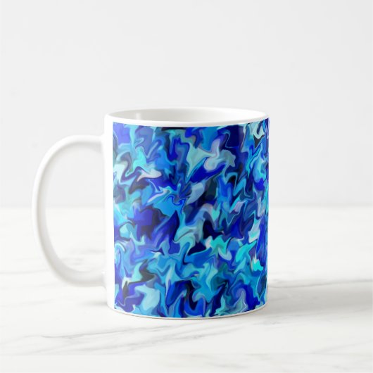 Blauwe Swirl 11oz Mok (Links)