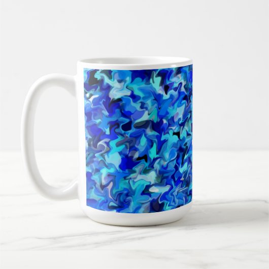 Blauwe Swirl 15oz Mok (Links)