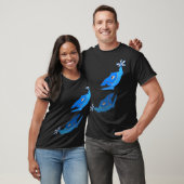 blauwe symmetrische vis t-shirt (Unisex)