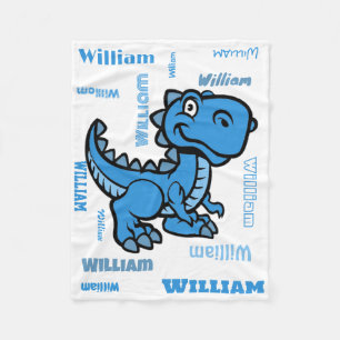 Blauwe T Rex Dinosaurus Fleece Deken