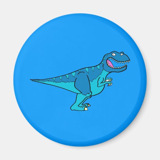 Blauwe T-rex Magneet (Voorkant)