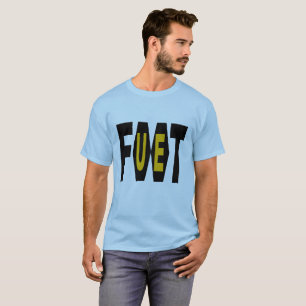 Blauwe T-shirt Design FOOT UE