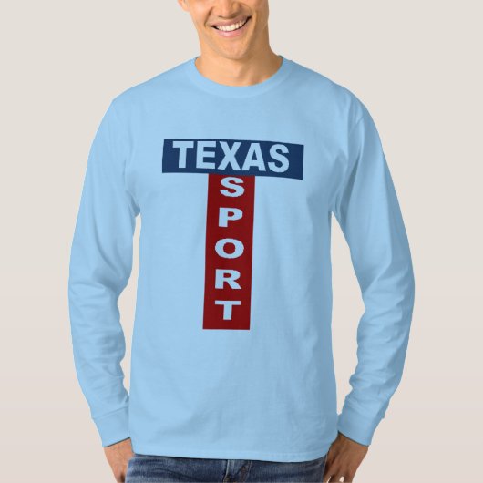 Blauwe T-shirt TEXAS SPORT (Voorkant)