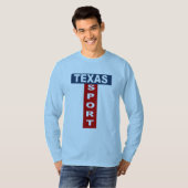 Blauwe T-shirt TEXAS SPORT (Voorkant volledig)