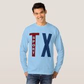 Blauwe T-shirt TEXAS SPORT (Voorkant volledig)