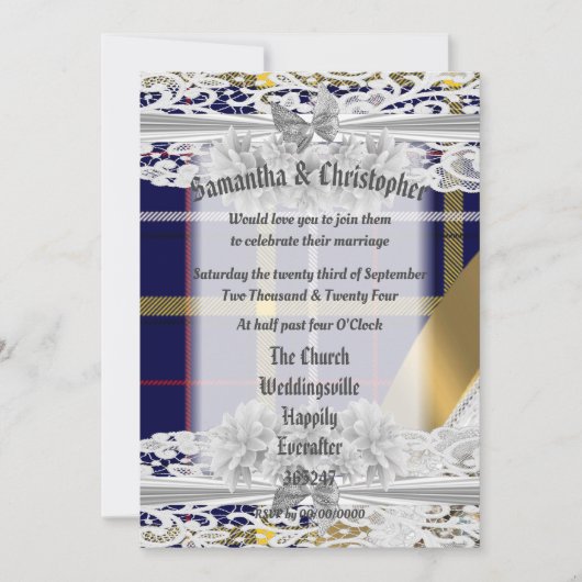 Blauwe taarstaartschildpad, uitnodiging voor een f (Voorkant)