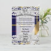 Blauwe taarstaartschildpad, uitnodiging voor een f (Staand voorkant)