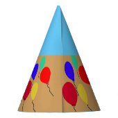 Blauwe taart ballonnen Petten Feesthoedjes (Achterkant)