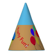 Blauwe taart ballonnen Petten Feesthoedjes (Rechts)