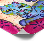 Blauwe tablet poster (Hoek)