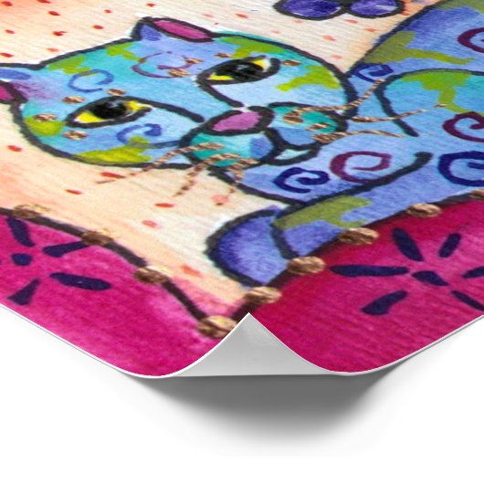 Blauwe tablet poster (Hoek)