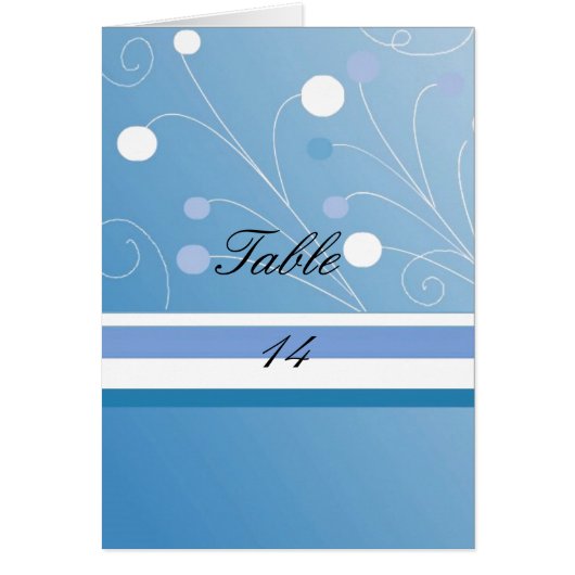 Blauwe Tafel Stoelkaart (Voorkant)