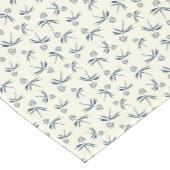 Blauwe tak op crème - naadloos patroon. korte tafelloper (Hoek)