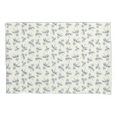 Blauwe tak op crème - naadloos patroon. kussensloop (Voorkant)