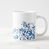 Blauwe Takken Aquarelontwerp Jumbo Mok (Rechts)