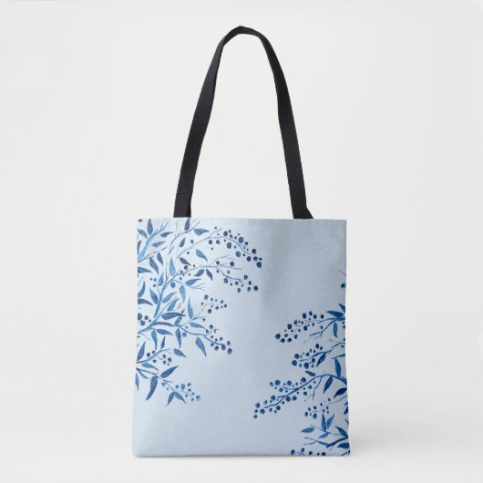 Blauwe Takken Boodschappentas Tote Bag (Voorkant)