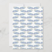 Blauwe takken repetitie diner uitnodiging (Achterkant)