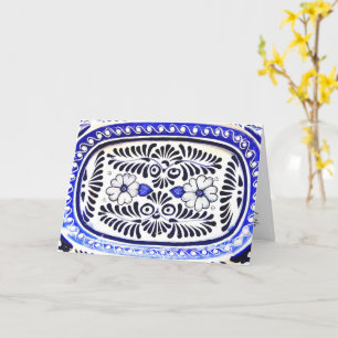 Blauwe Talavera-groet van het heispanische erfgoed Kaart