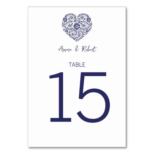 Blauwe Talavera Hart Kaart (Voorkant)