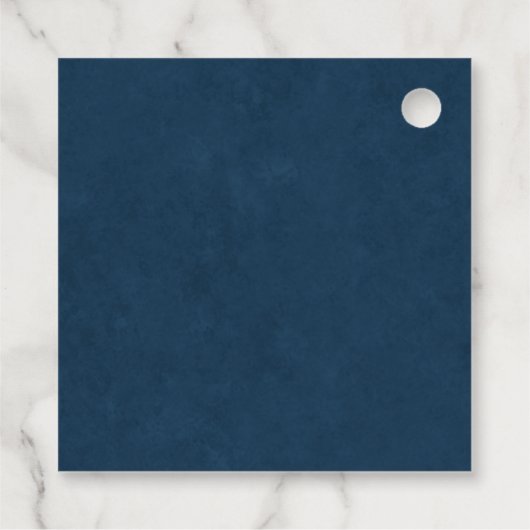 Blauwe Talavera Mexicaanse bruiloft Bedankjes Labels (Achterkant)