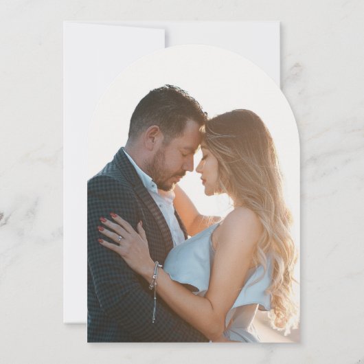 Blauwe Talavera Mexicaanse Spaanse boog bruiloft Kaart (Achterkant)