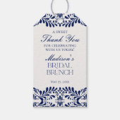 Blauwe Talavera-tegel bruidsbrunch favoriet Cadeaulabel (Voorkant)