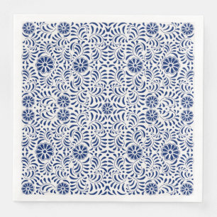 Blauwe Talavera-tegel Spaanse stijl Fiesta Servet