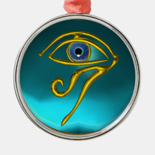 BLAUWE TALISMAN, Aquamarine Metalen Ornament