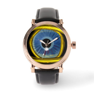 BLAUWE TALISMAN/GOLD BLUE EYE HORLOGE