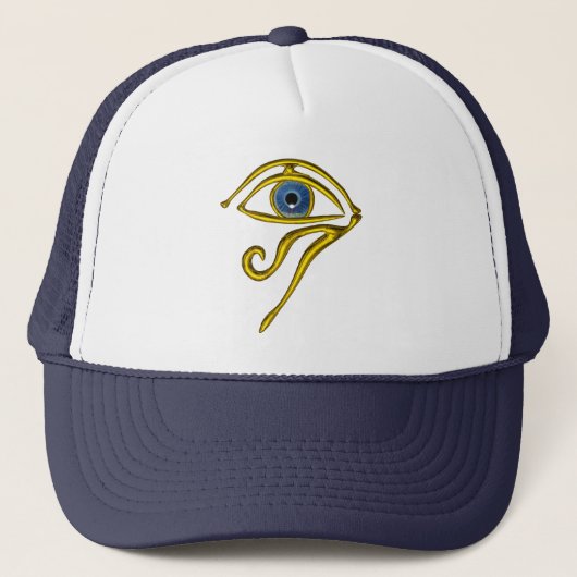 BLAUWE TALISMAN / GOUD HORUS OOG TRUCKER PET (Voorkant)