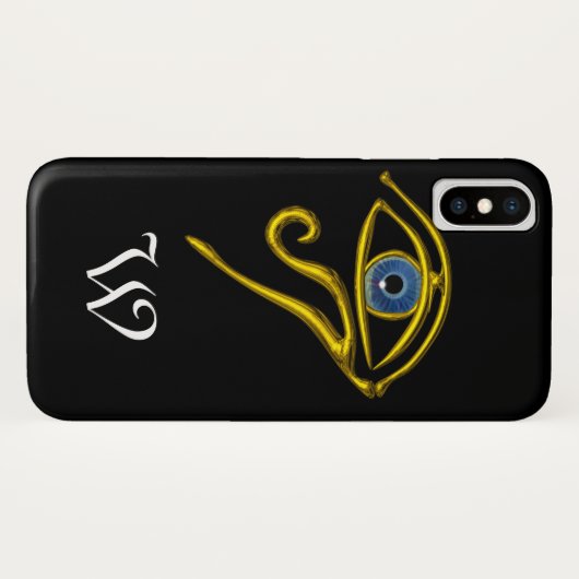 BLAUWE TALISMAN, HORE OOGRAM, zwart Case-Mate iPhone Case (Achterkant (horizontaal))