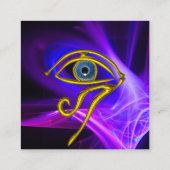 BLAUWE TALISMAN, HORUS OGEN, PINK PAARSE LICHTWAVE VIERKANTE VISITEKAARTJE (Achterkant)