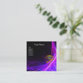 BLAUWE TALISMAN, HORUS OGEN, PINK PAARSE LICHTWAVE VIERKANTE VISITEKAARTJE (Staand voorkant)