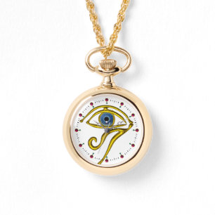 BLAUWE TALISMAN/OGEN VAN HORUS, wit Horloge