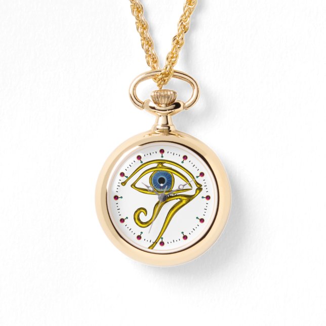 BLAUWE TALISMAN/OGEN VAN HORUS, wit Horloge (Voorkant)