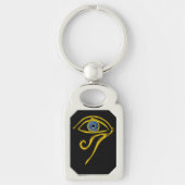 BLAUWE TALISMAN/OGEN VAN HORUS, zwart Sleutelhanger (Voorkant)