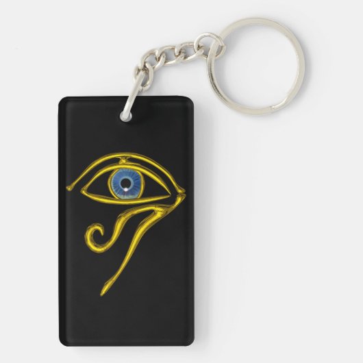 BLAUWE TALISMAN/OGEN VAN HORUS, zwart Sleutelhanger (achterkant)