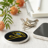 BLAUWE TALISMAN/OGEN VAN HORUS, zwart Sleutelhanger (Zijkant)