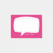 blauwe Talk Bubble Gepersonaliseerde Naam Spraak B Post-it® Notes (Voorkant)