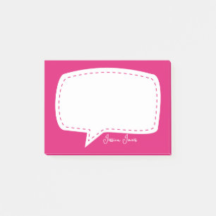 blauwe Talk Bubble Gepersonaliseerde Naam Spraak B Post-it® Notes