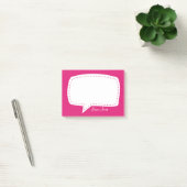 blauwe Talk Bubble Gepersonaliseerde Naam Spraak B Post-it® Notes (Kantoor)