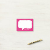 blauwe Talk Bubble Gepersonaliseerde Naam Spraak B Post-it® Notes (Op bureau)