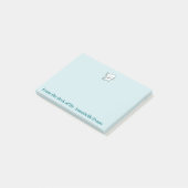 Blauwe tand en penseel post-it® notes (Schuin)