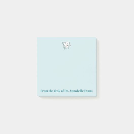 Blauwe tand en penseel post-it® notes (Voorkant)